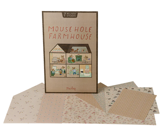 Mouse Hole Farmhouse Wallpaper