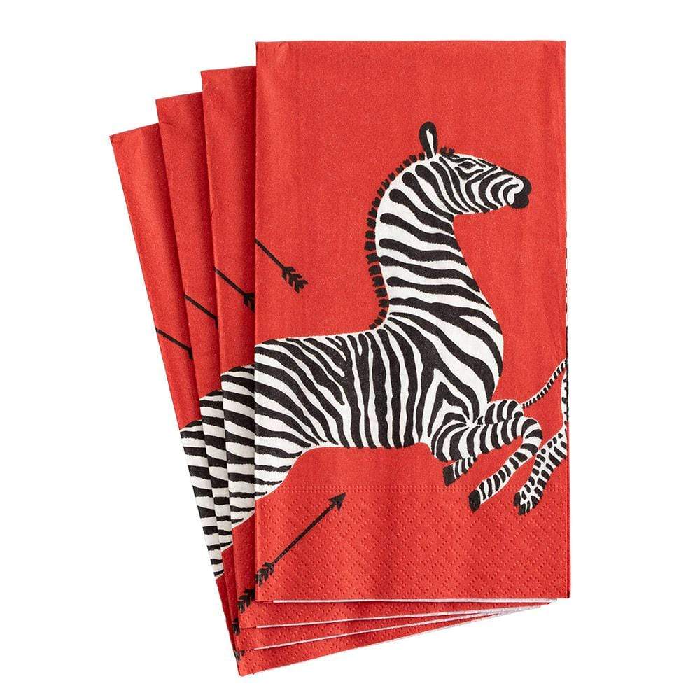 Guest Towel | Zebras | Red