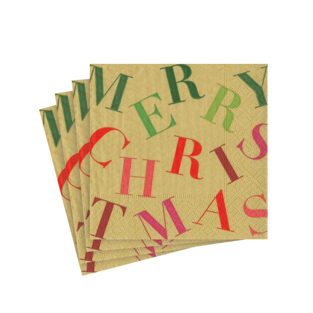 Cocktail Napkin | Merry Christmas Toss