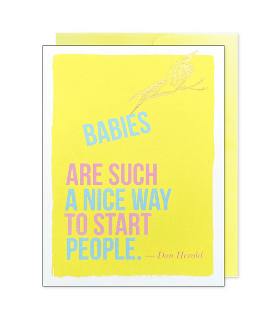 Babies Are Nice New Baby Card