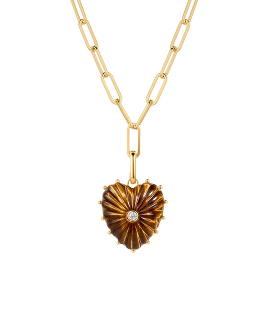 Malene Tigers Eye Clip Necklace