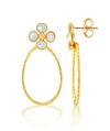 Berry Clover Teardrop Earrings - Mother of Pearl