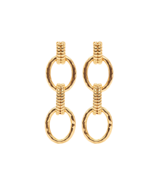 Cleopatra Regal Double Link Earrings