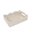 Rattan Scalloped Small Tray
