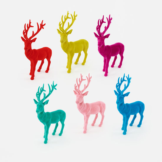 Large Flocked Deer | 32"
