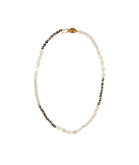 Agate and Mother of Pearl Necklace