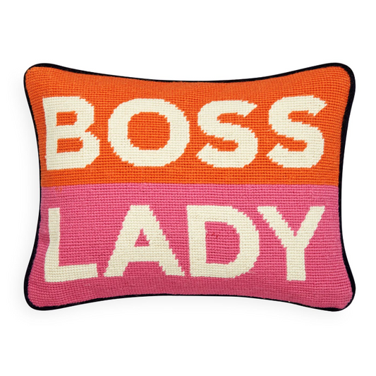 Boss Lady Needlepoint Pillow