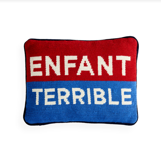 Enfant Terrible Needlepoint Pillow