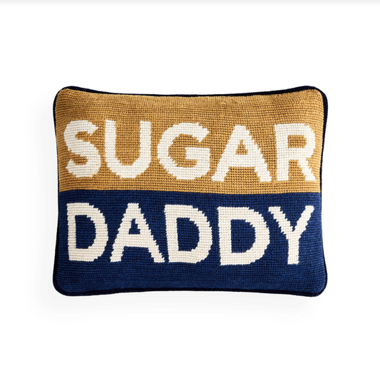 Sugar Daddy Needlepoint Pillow