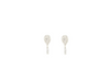 Tennis Racket Crystal and Enamel Stud Earrings