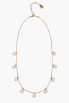 Bezel Wrapped Moissanite Slice Necklace