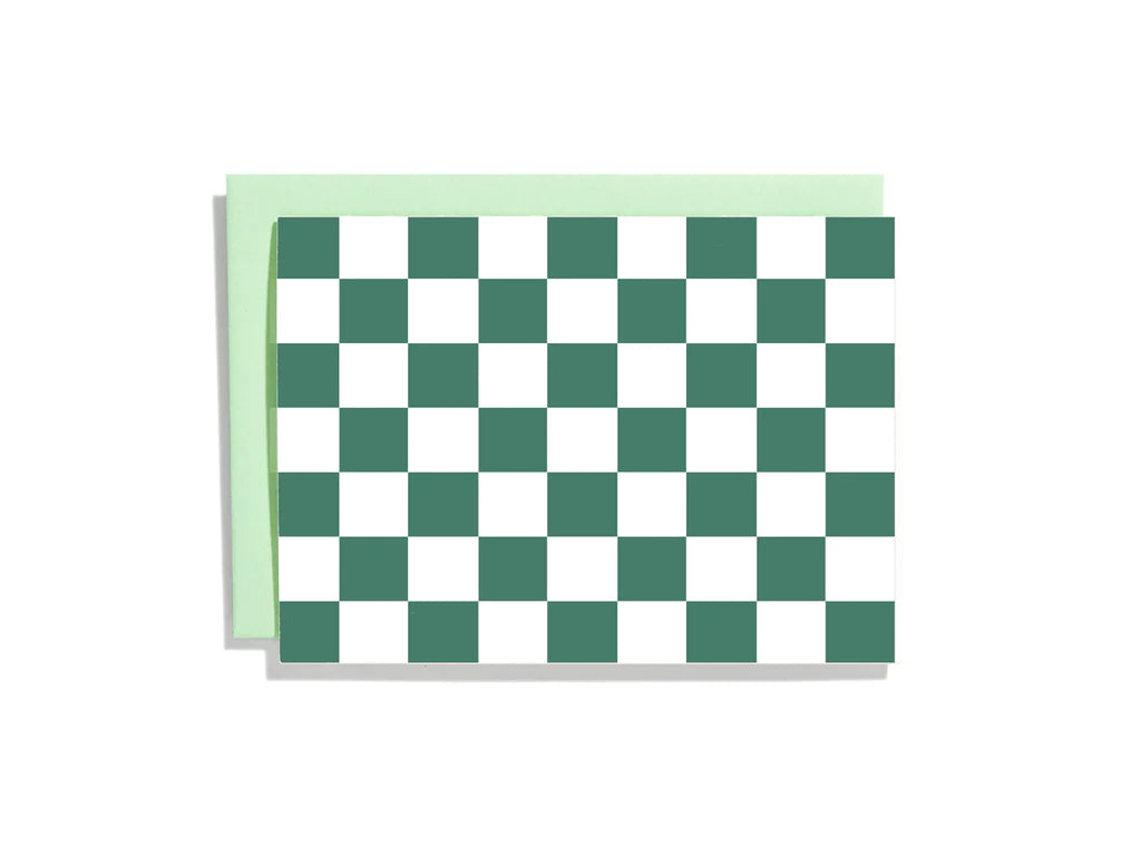 Checker Spruce Pattern Boxed Notecard Set