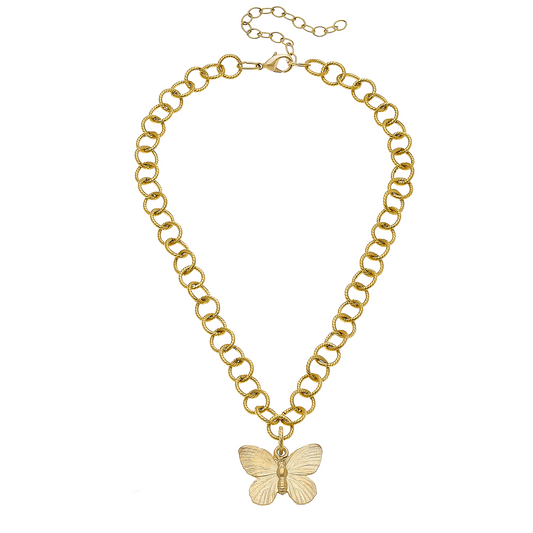 Butterfly Pendant Chain Necklace