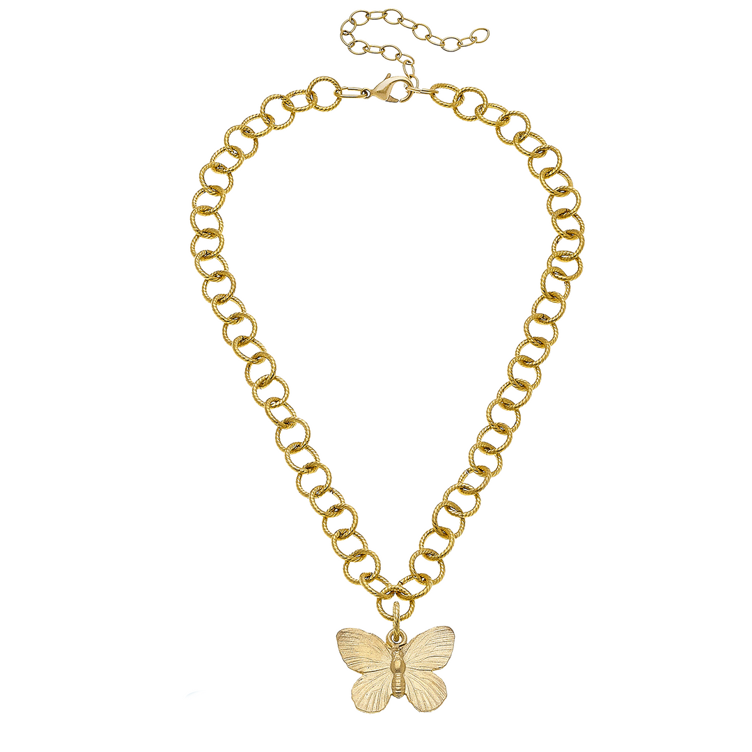 Susan Shaw | Butterfly Pendant Chain Necklace