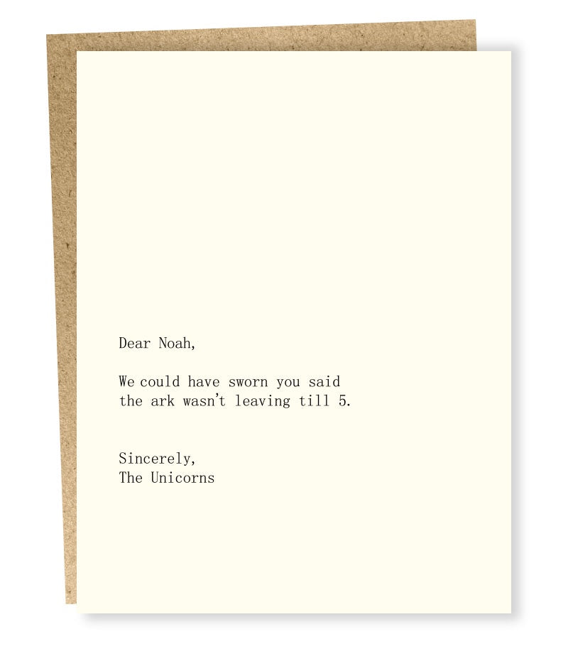 Dear Noah Card