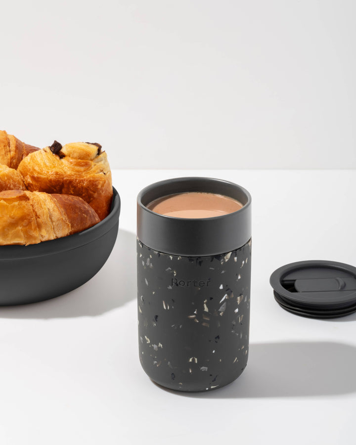 Ceramic Reusable Coffee Mug | Terrazzo Charcoal | 16oz