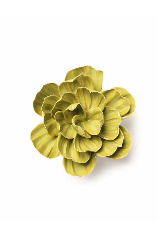 English Garden Chartreuse Primrose Ceramic Flower