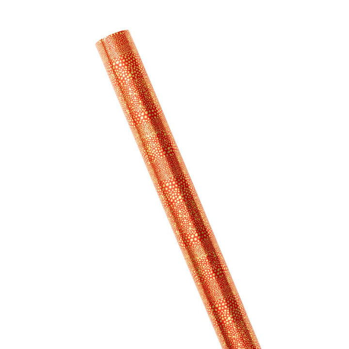 Wrapping Paper Roll | Pebble Red and Gold Foil
