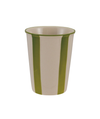 Hand-Painted Stoneware Striped Cup