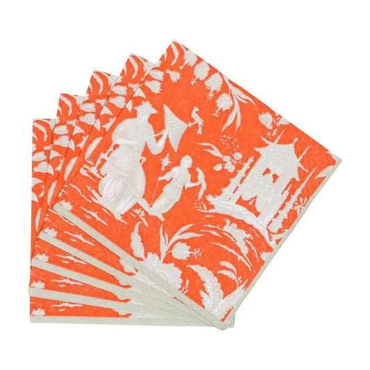 Silk Road Toile Cocktail Napkin