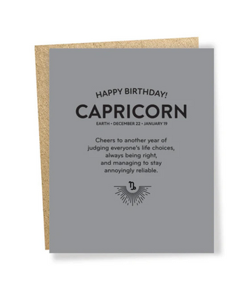 Capricorn Zodiac Card