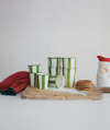 Hand-Painted Stoneware Striped Cup