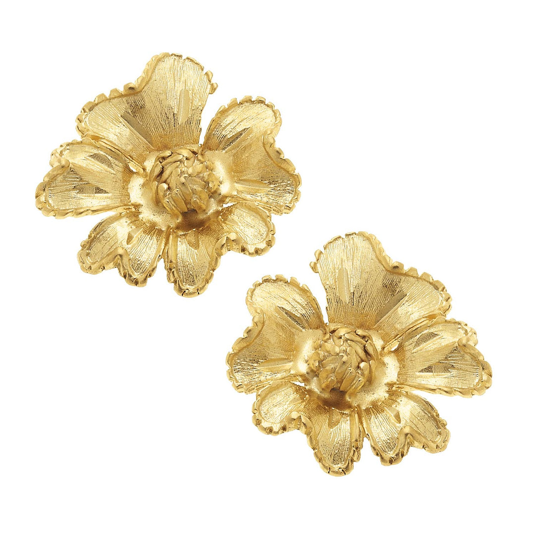 Susan Shaw | Marigold Flower Stud Earrings