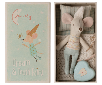 Tooth Fairy Mouse in Matchbox | Blue