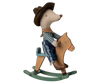 Little Brother Cowboy Mouse with Rocking Horse
