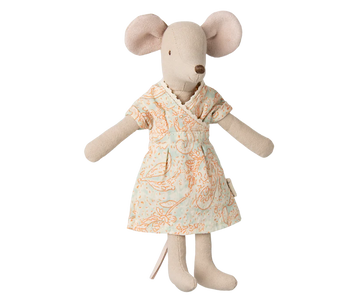 Mom Mouse in a Paisley Dress