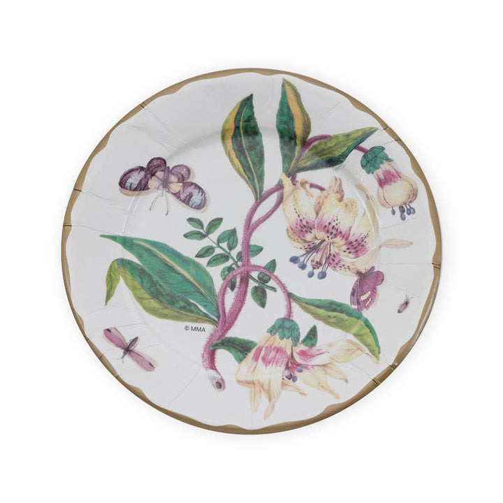 Paper Plates| Porcelain Blooms Ivory | Dinner Plates