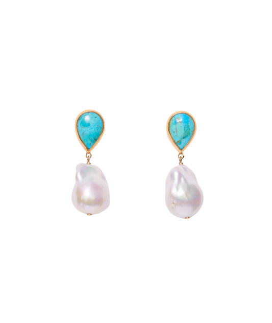 Turquoise Tear Drops Earrings