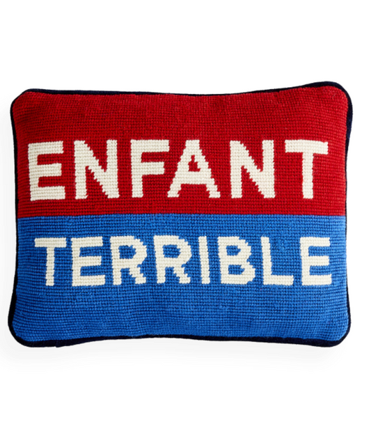 Enfant Terrible Needlepoint Pillow