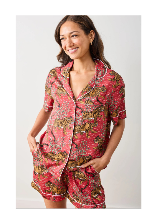 Scarlet Bagheera Short Sleeve Pajama Set