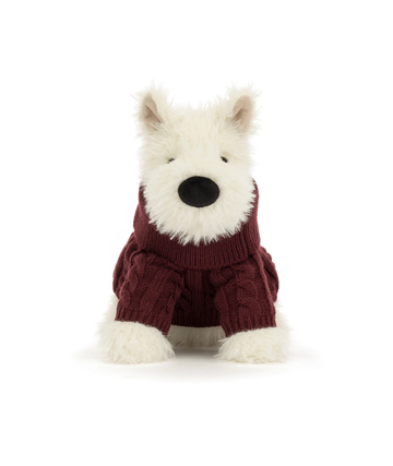 Munro Scottie Dog in his Winter Jumper