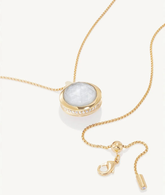 Ipanema Gemstone Pendant Necklace | Iridescent Pearl and Turquoise