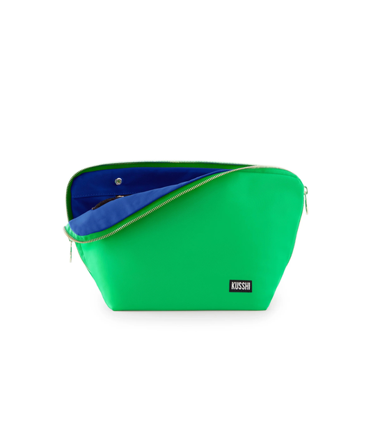 Everyday Makeup Bag | Kelly Green and Navy