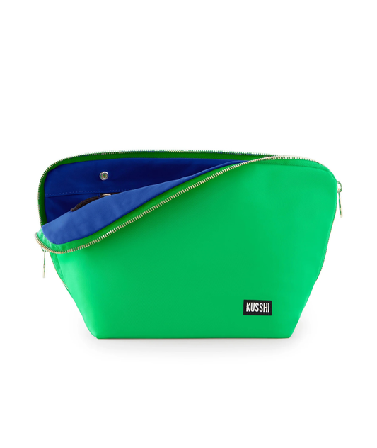 Signature Makeup Bag | Kelly Green and Navy