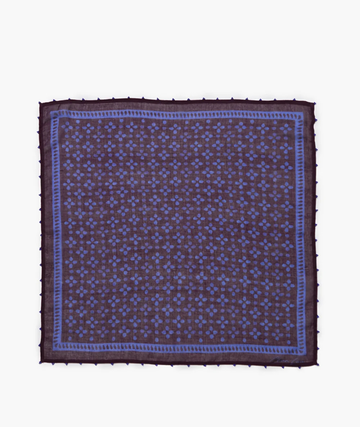 Beaded Floral Bandana | Lapis