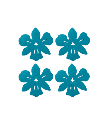 Merino Wool Orchid Coaster | Solid 4 Pack
