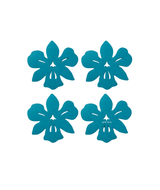 Merino Wool Orchid Coaster | Solid 4 Pack