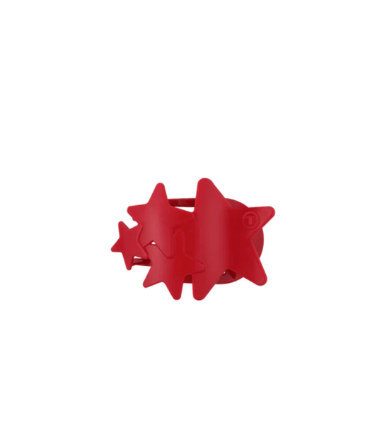 Red Shooting Star Tiny Flat Hair Clip