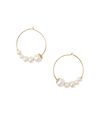 Graduated Pearls Hoop Earrings