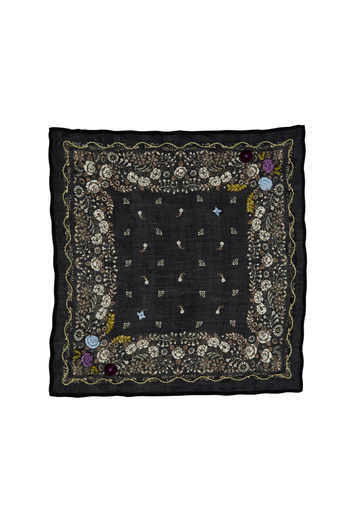 Embroidered Floral Bandana