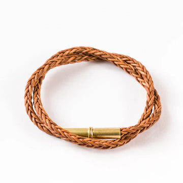 Braided Natural Double Wrap Bracelet