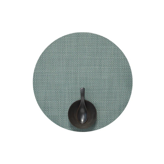 Basketweave Round Placemat | Celadon