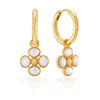 Clover Hoop Earrings with Double Sided Charm | MOP