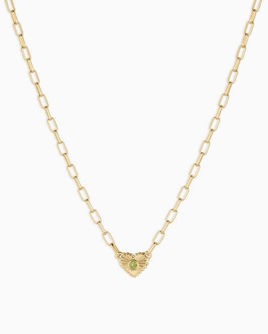 Birthstone Heart Necklace