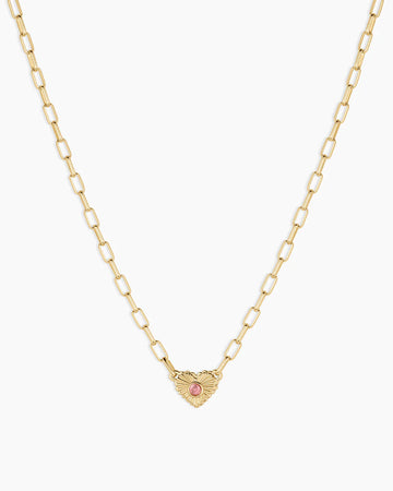 Birthstone Heart Necklace