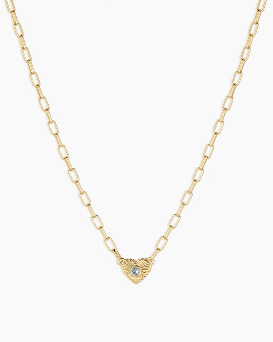 Birthstone Heart Necklace